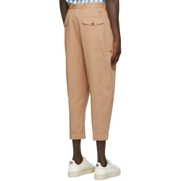 Ami oversized carrot fit trousers in beige - Picture 2 of 10